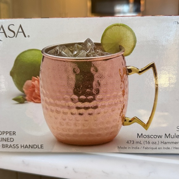 Mikasa Hammered Copper Moscow Mule Mugs. Set of 4 - Picture 3 of 7